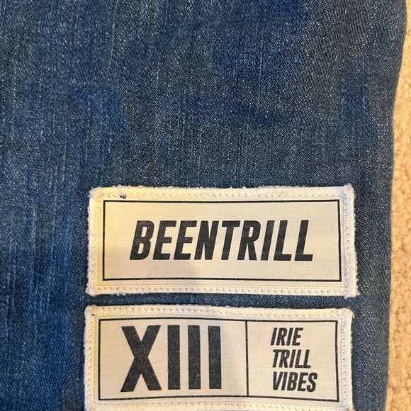 BeenTrill Denim Baseball Style Overshirt - Picture 3 of 4